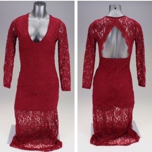 Sexy Red Lace Dress // Small